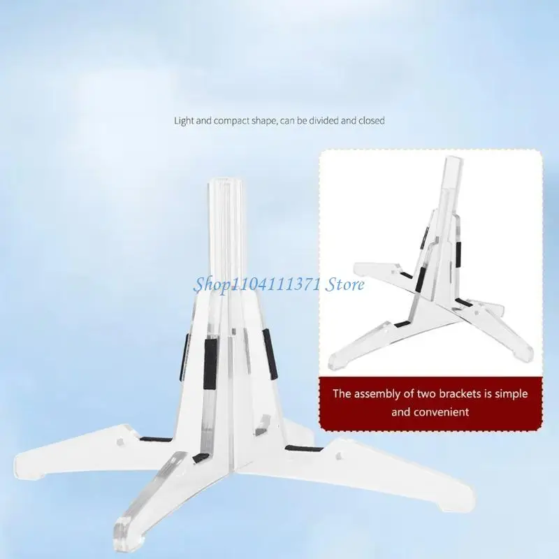 P9FC Portable Clarinet Stand Holder Detachable 4-Leg Support Stand Lightweight Flute Bracket Wind Instrument Accessories