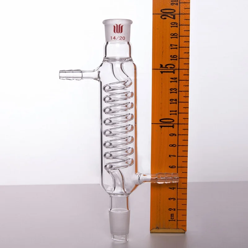 SYNTHWARE Grignard snake condenser, GRAHAM, Joint 14/20 19/22 24/40 29/42, Effective length 120mm-500mm, Borosilicate glass, C14