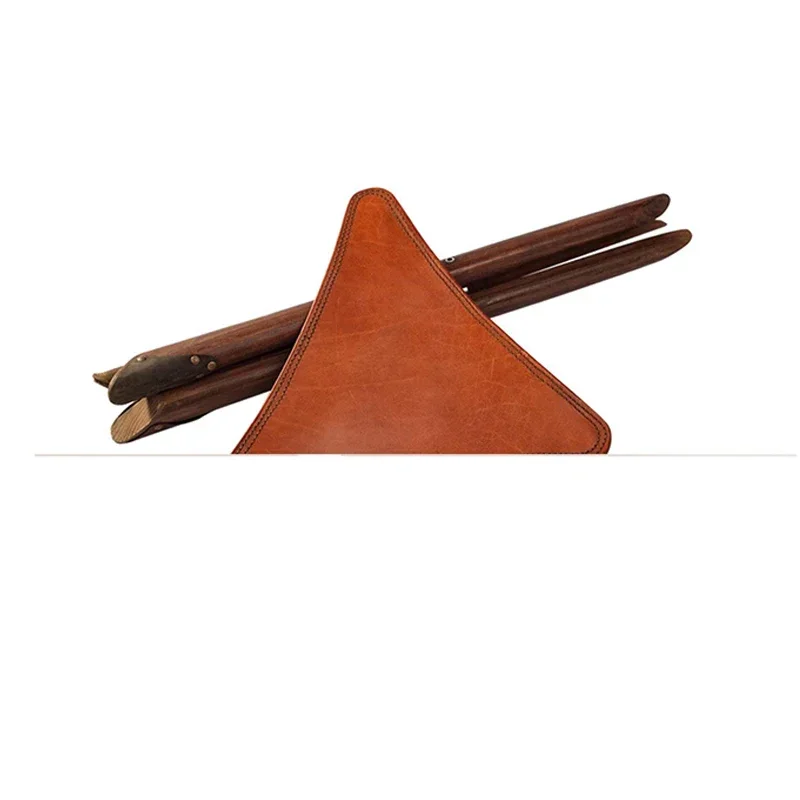 Small Electric Layer Cowhide Triangular Bench Fishing Bench Portable Removable Elm Triangular Main Drawing Bar Screws