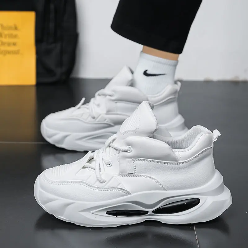 Men's Fashion Simple Cushioned Walking and Women's Running Shoes Sneakers Thick Sole, Lightweight and Breathable, Suitable for D