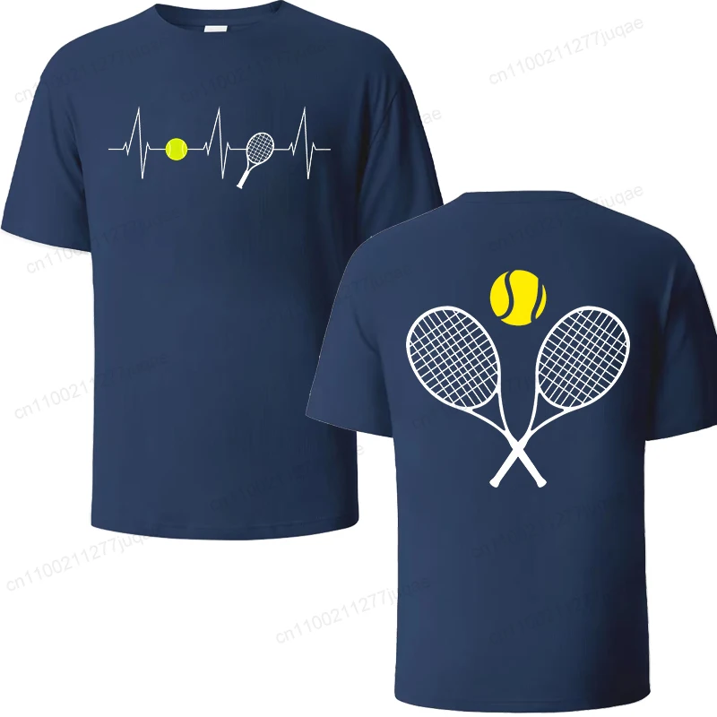 Camisetas Minimalistas con Gráficos de Tenis para Hombre, Corte Holgado, Deportivas, Casuales, para Uso Diario, Estilo Hip Hop, Camisetas Casuales de Verano