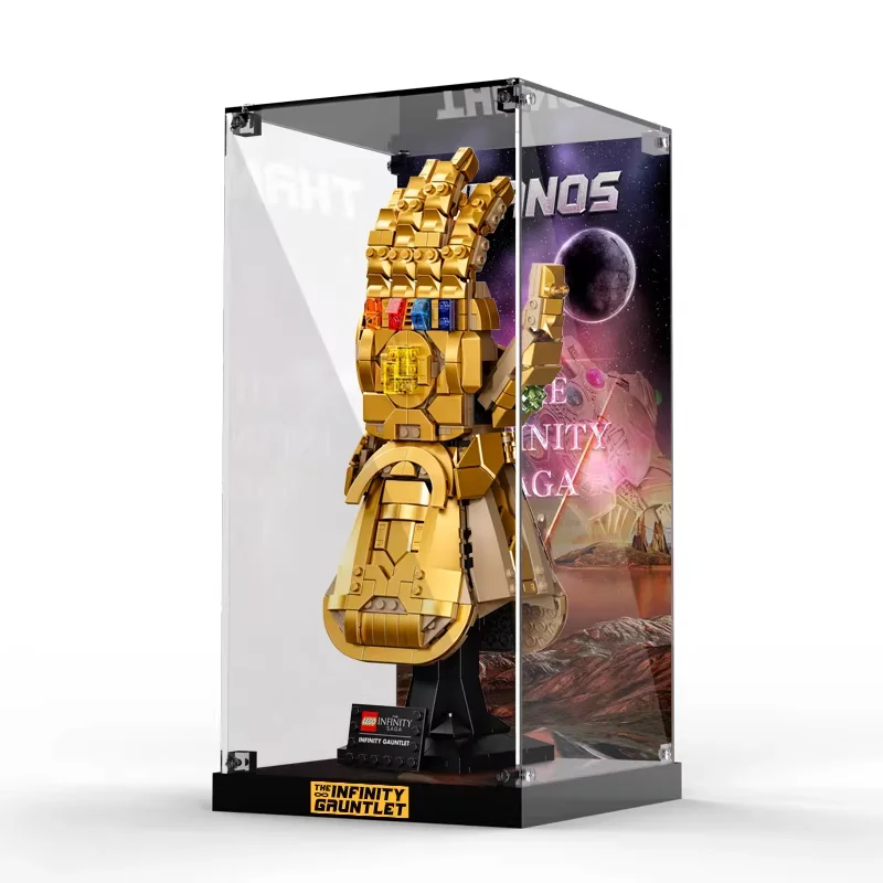 

Acrylic Dustproof Display Box for lego 76191 Infinity Gauntlet Display Case Storage Box Organizer(Lego Set not Included)