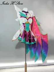 Irelia H Store Custom made Xayah from LOL Star Guardian Xayah Cosplay Costume for women Game dress female Halloween cape
