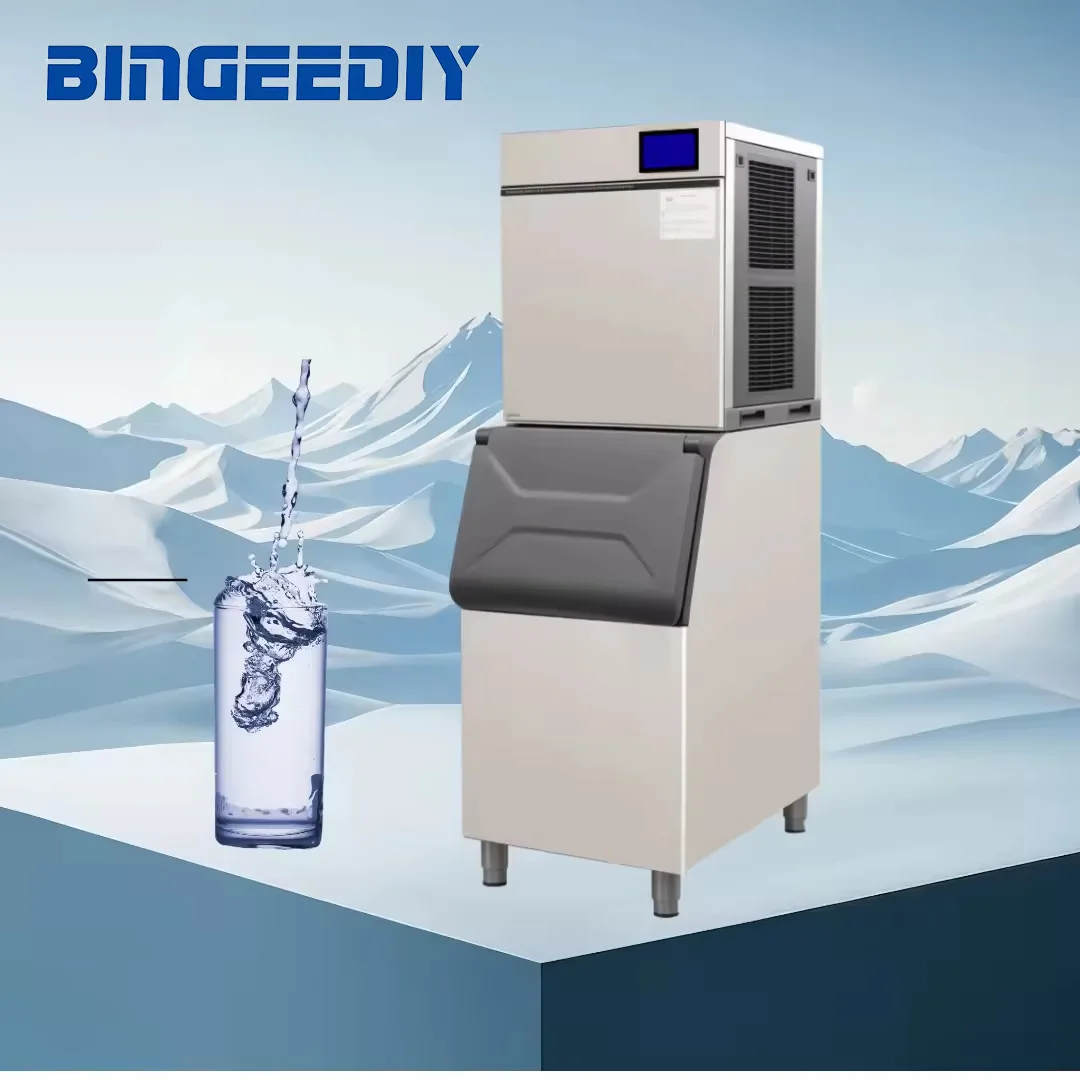 220V/50 - 60HZ 110V/60HZ Commercial Heavy - Duty Maquina De Hielo Cube 250kg/24h Ice Maker for Industrial Use