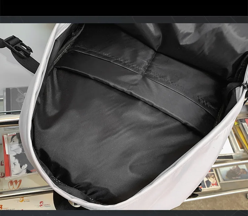 Backpack Skateboard Bag Men Women Trendy Cool Reflective Stripe Backpack Student Schoolbag Personalized Large Capacity Backpack - Image 6