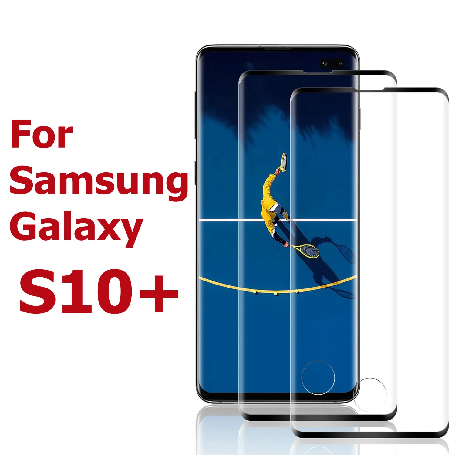 

For Samsung Galaxy S10+ compatible tempered glass screen protector with ultra-high definition tempered glass 3D full coverage