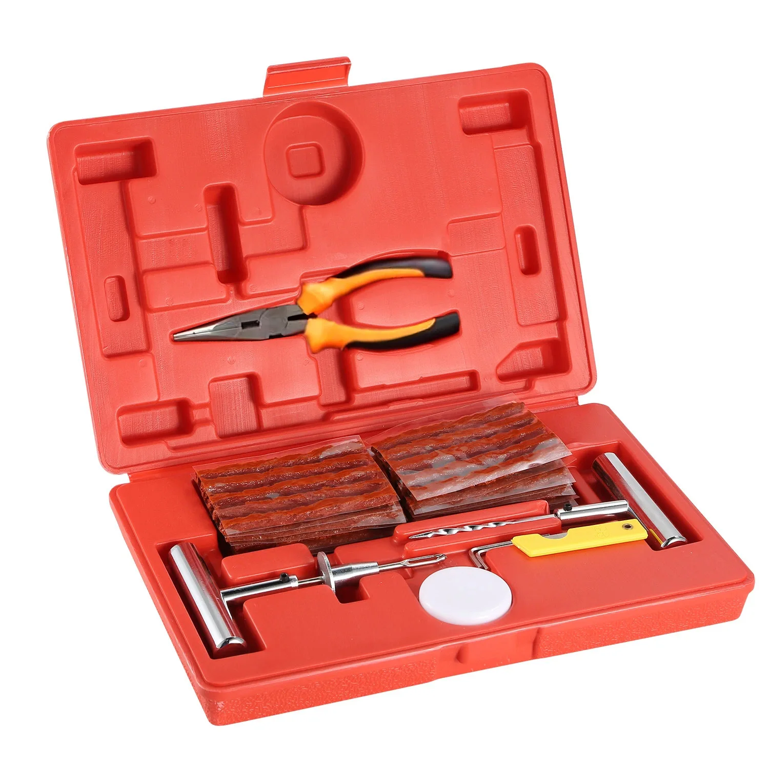 For Cars Trucks Flat Tire Puncture Repair Tools iMounTEK 58 Pcs Universal Tire Repair Tools Kit