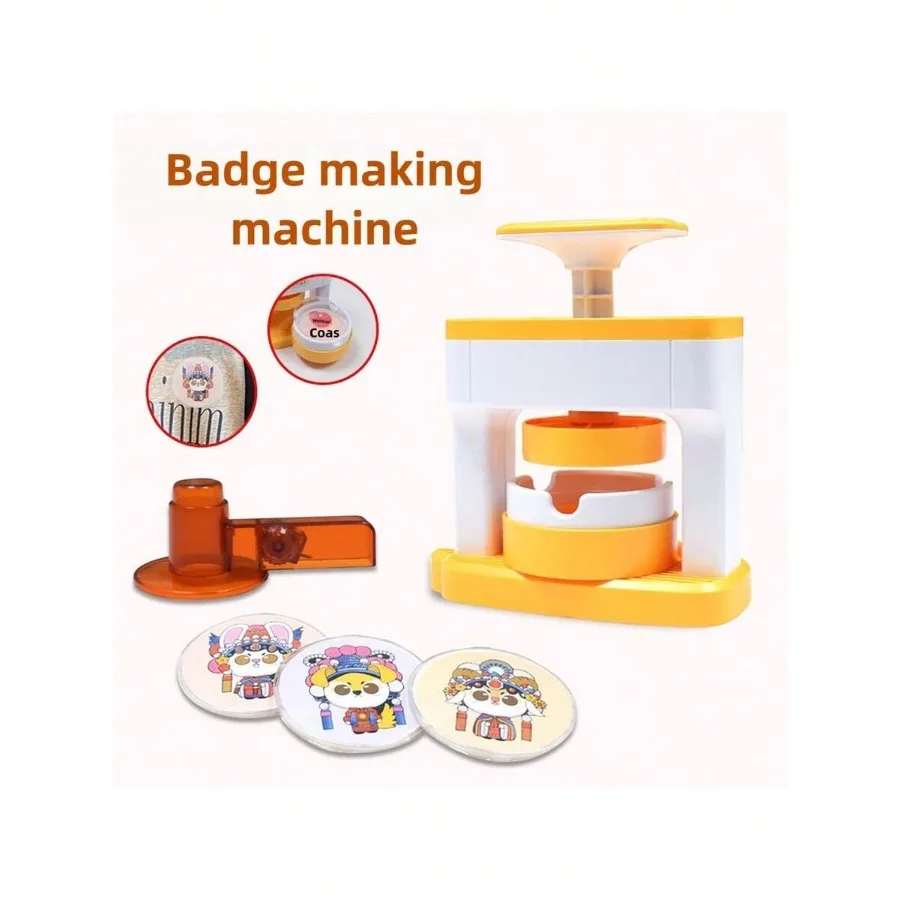 

1 Set DIY Round Button Maker Kit Includes 48 Patterns And 48 Button Parts Cute Badge Maker Gift Some Colors/Patterns Randomly A