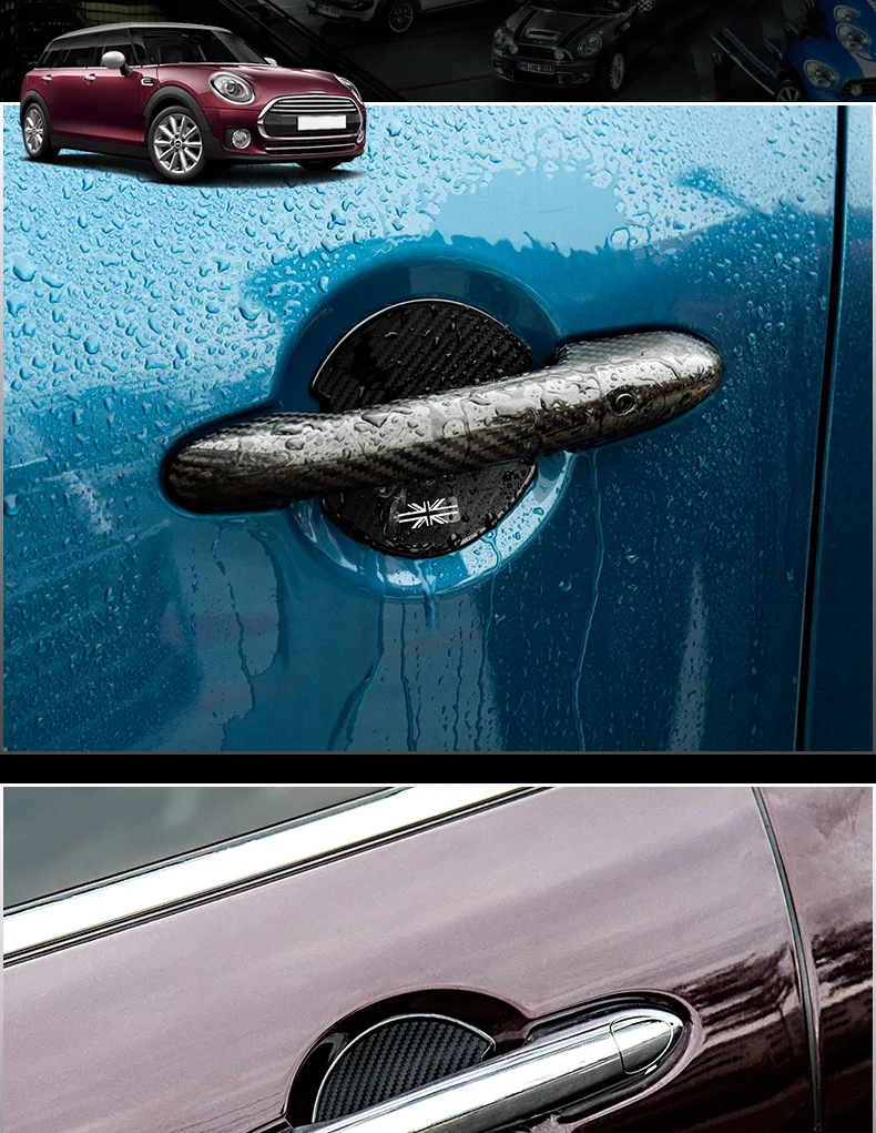 Auto türgriff Kratz schutz Kohle faser Auto türgriff Schüssel Aufkleber für Mini Cooper f54 f55 f56 f60 r50 r52 r53 r56 r57 – Detail 10