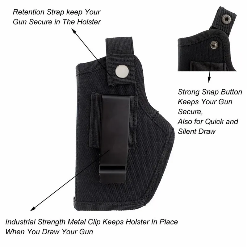 Gear Nylon Universal Pistol Gun Case Small Holster Compact / Subcompact Pistol Holster Hunting Gun Pouch