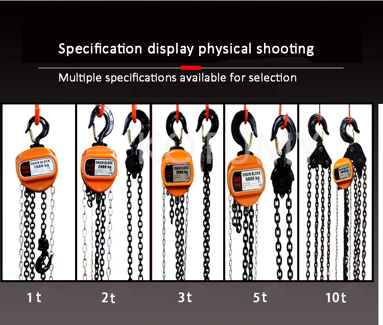 1/2/3Ton Hand Hoist Chain Hoist Triangle Manual Operated Crane For Lifting Upgraded Chain Block