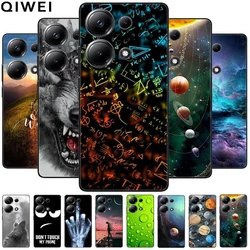 For Poco M6 Pro 4G Case Phone Cover Animals Soft Silicone TPU Coques for Xiaomi Poco M6 Pro Shockproof Fundas Wolf M 6 Pro M6Pro