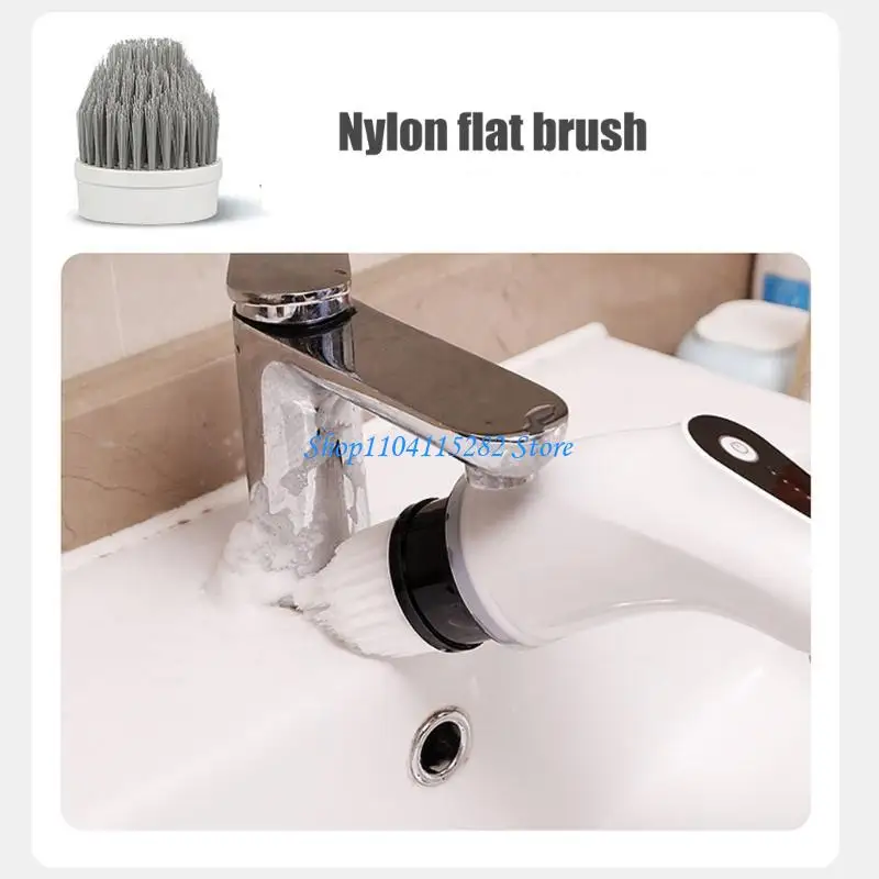 

Scrubber Brush 8Attachment Brush Tip Digital Display 300RPM Rotations For Kitchen