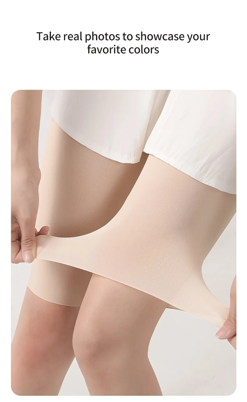Ultradünne Sommer-Sicherheitsshorts für Damen, Übergröße, hohe Taille, elastisch, unter dem Rock, Eisseide, nahtlose Boxershorts, Unterwäsche – Detail 9