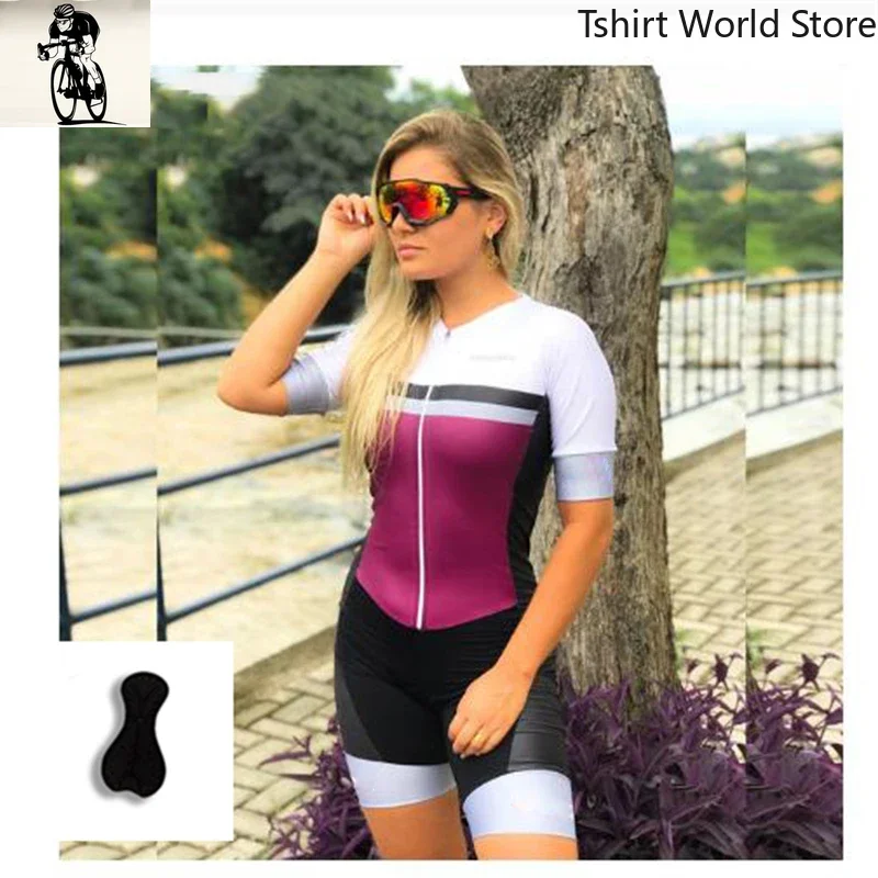 Bicycle Jersey Clothing Pro Triathlon Suit Bike Skinsuit Team Racing Uniform Women's Summer Cycling Jumpsuit Short Sleeve