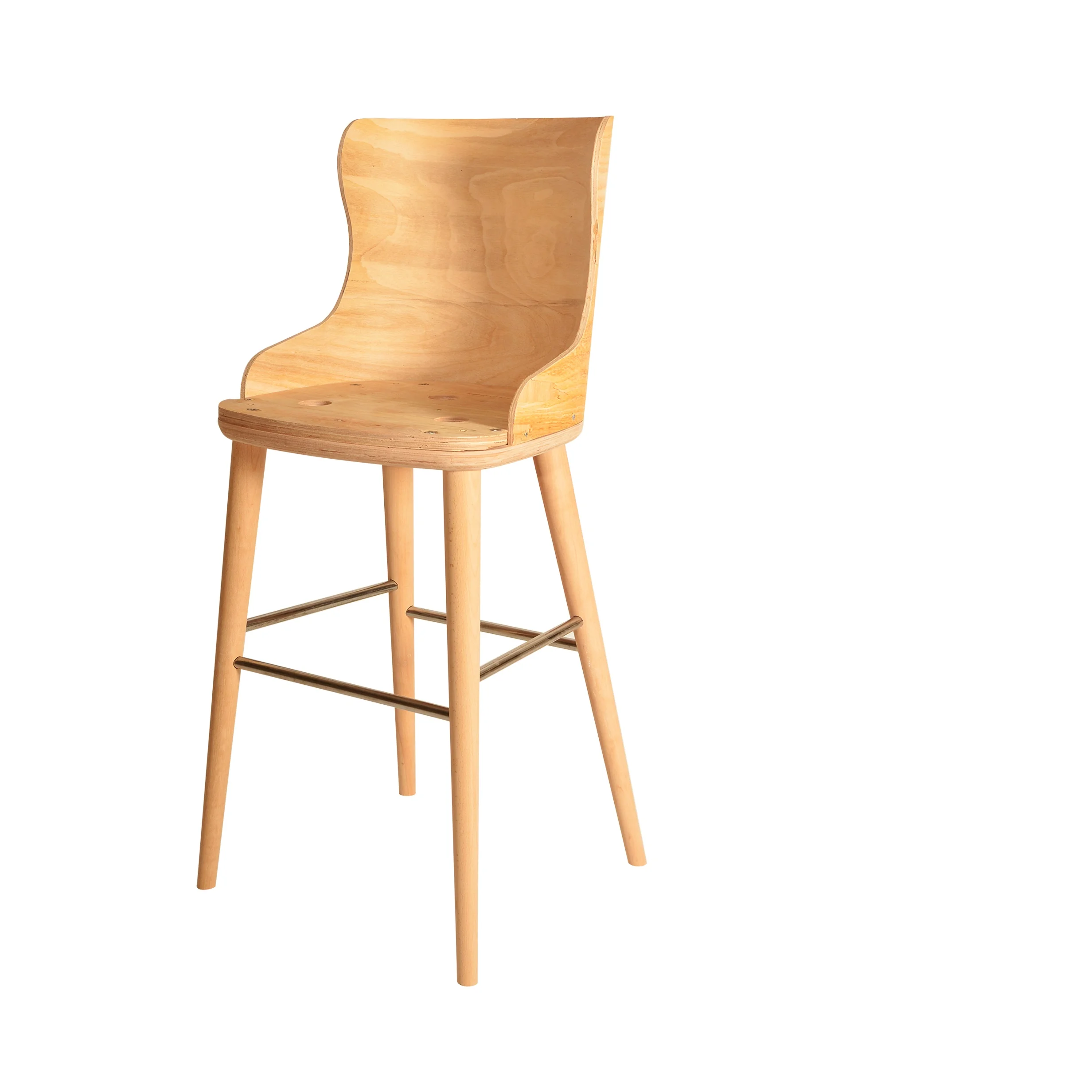 *Ada Bar Home Furniture Chair Parts Replacements Contemporary Curved Solid Wood Back Outdoor Dining Living Room Hotel Workshop
