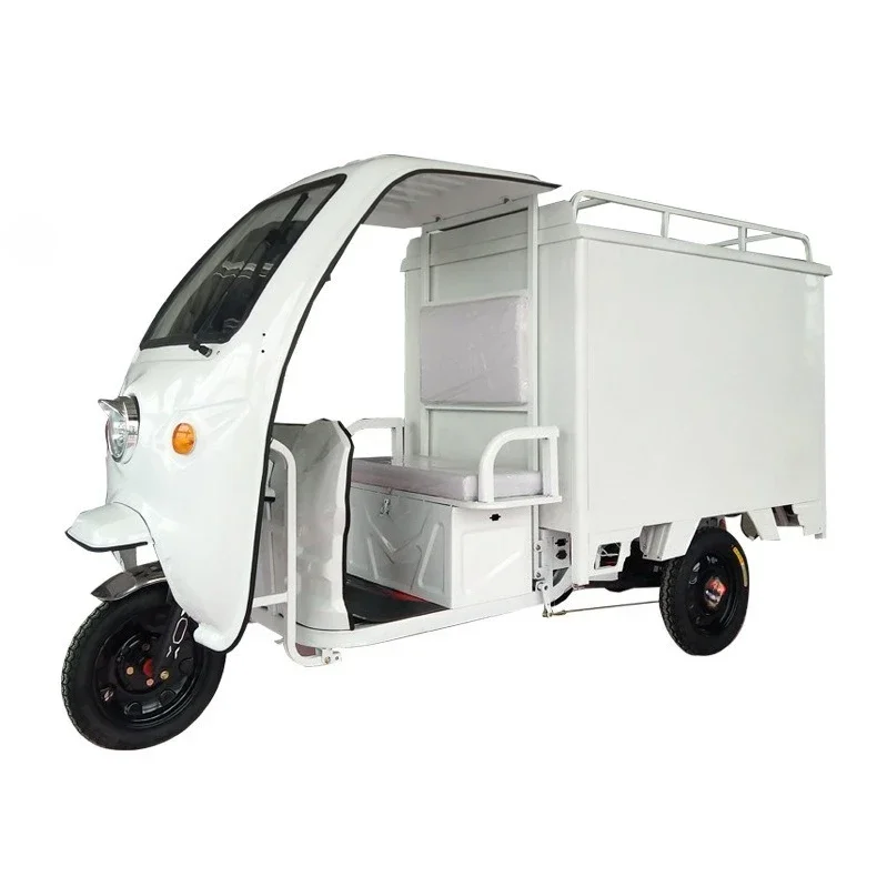 DurableSemi-enclosed fully enclosed 1.5 meters 1.8 meters electric three-wheeled express truck pulling delivery box semi-enclose