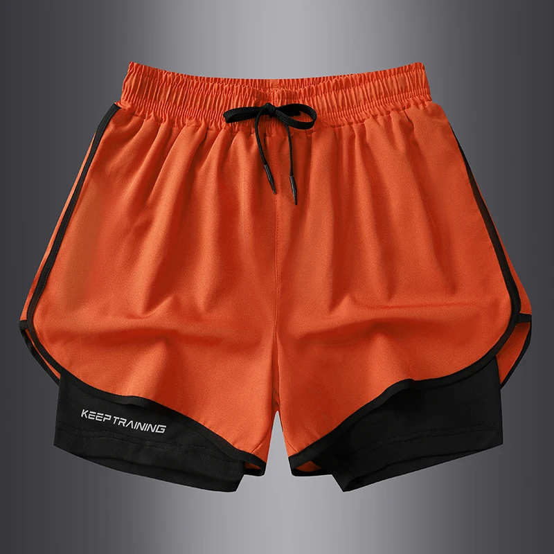 2024 Sport Shorts Men Sportswear Double-deck Running Shorts 2 In 1 Beach Bottoms Summer Gym Fitness Training Jogging Short Pants