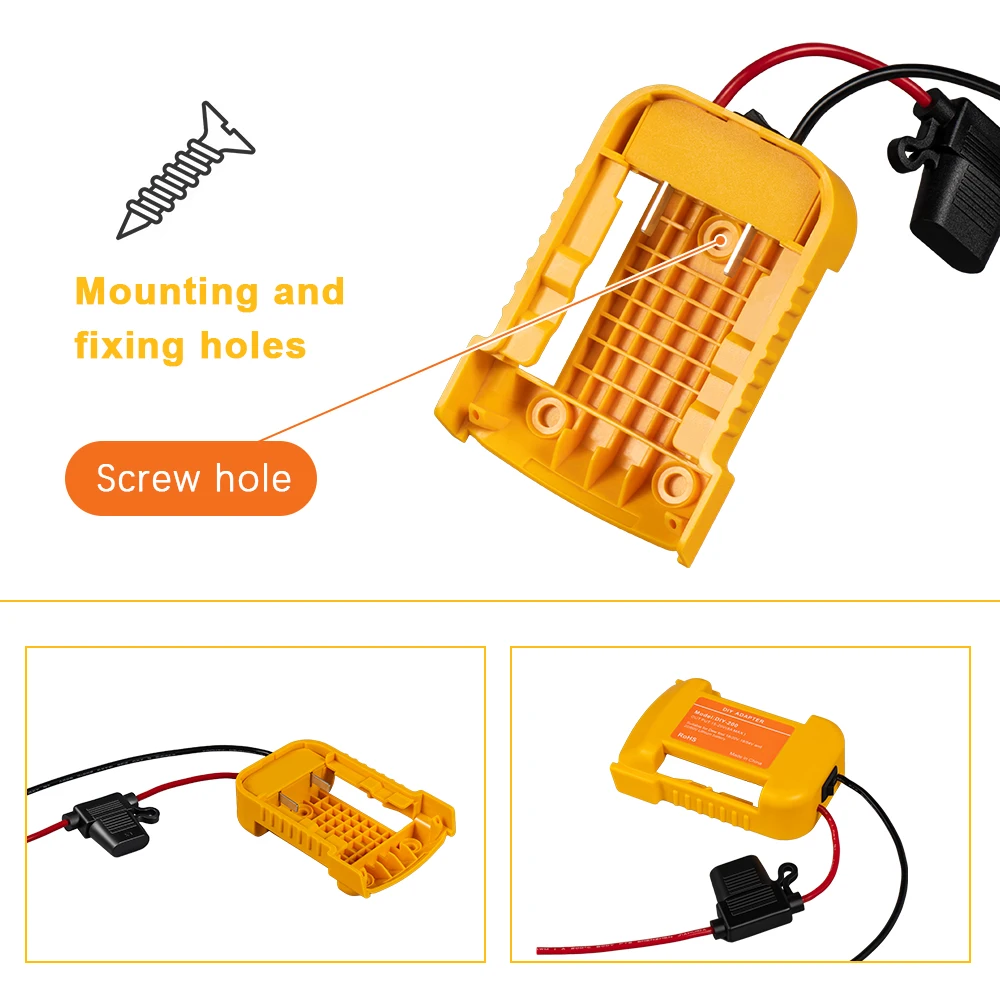 외부 배터리 어댑터 컨버터, DEWALT 18V, 20V, 54V 배터리, DIY 전동 공구 상자 모드 플러그 액세서리 키트, 전기 연장