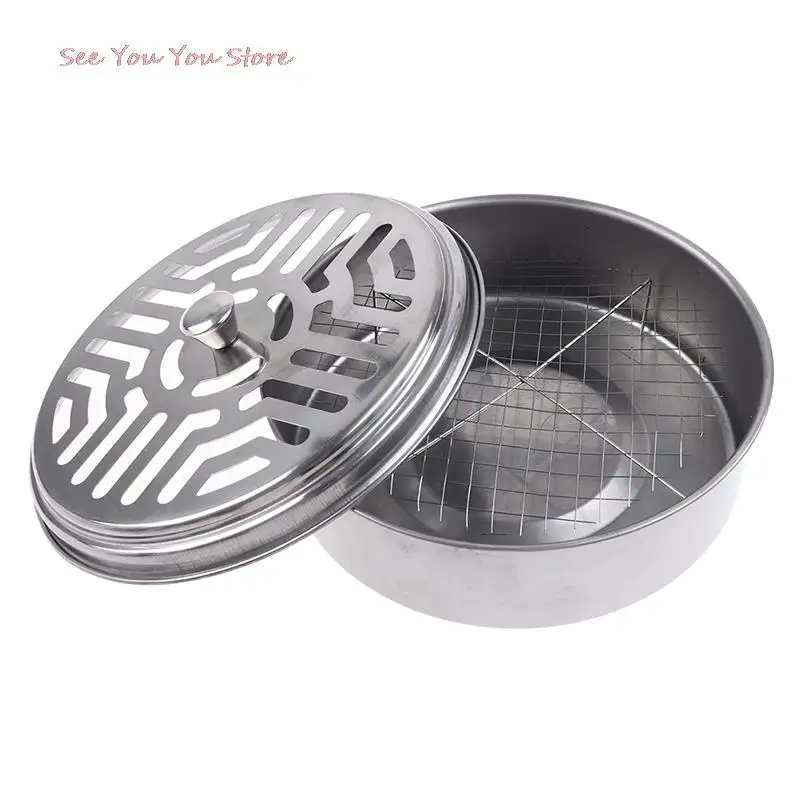 Popular High Quality 1PCS Stainless Steel Mosquito Coil Holder with Supporting Nail Teeth and Hollow Lid Mosquito Coil Holder