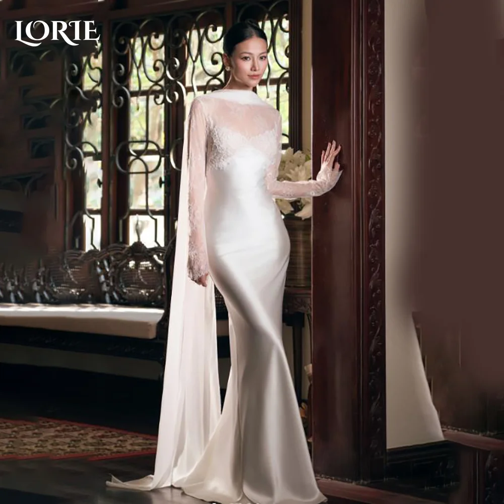 

LORIE Shawl Wedding Dress Strapless Sweetheart Pleats A-line Mermaid Bride Gown Chiffon Illsion Customized Corset Bride Dress