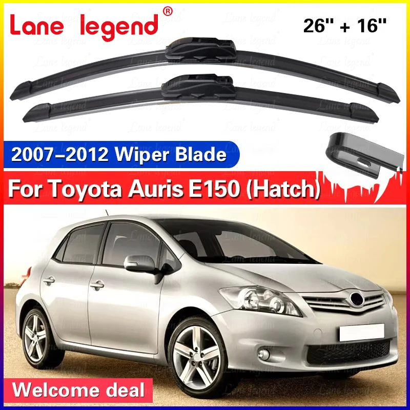 شفرات الممسحة الأمامية لسيارة Toyota Auris E150 Hatchback 2007 ~ 2012 الزجاج الأمامي الأمامي Winodw 26 "+16" ملحقات السيارة #1