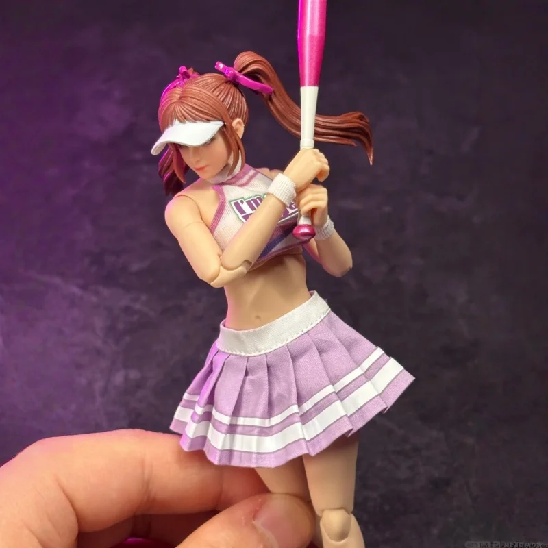 1/12 cftoys figura louca lt005 desportiva menina-yoyo duplo rabo de cavalo tênis de beisebol figura de ação feminina articulações flexíveis modelo brinquedo