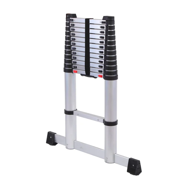 Deliladder 12.5FT Aluminum Telescoping Ladder, Newly Telescopic Extension Ladder 330lbs Capacity