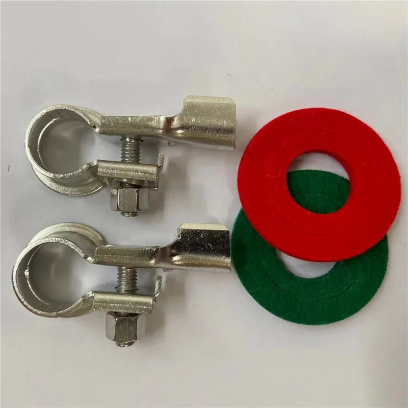 

2 пары клемм аккумулятора, разъемы, зажимы, комплект медных клемм аккумулятора с защитными клеммами от коррозии аккумулятора, 17 мм