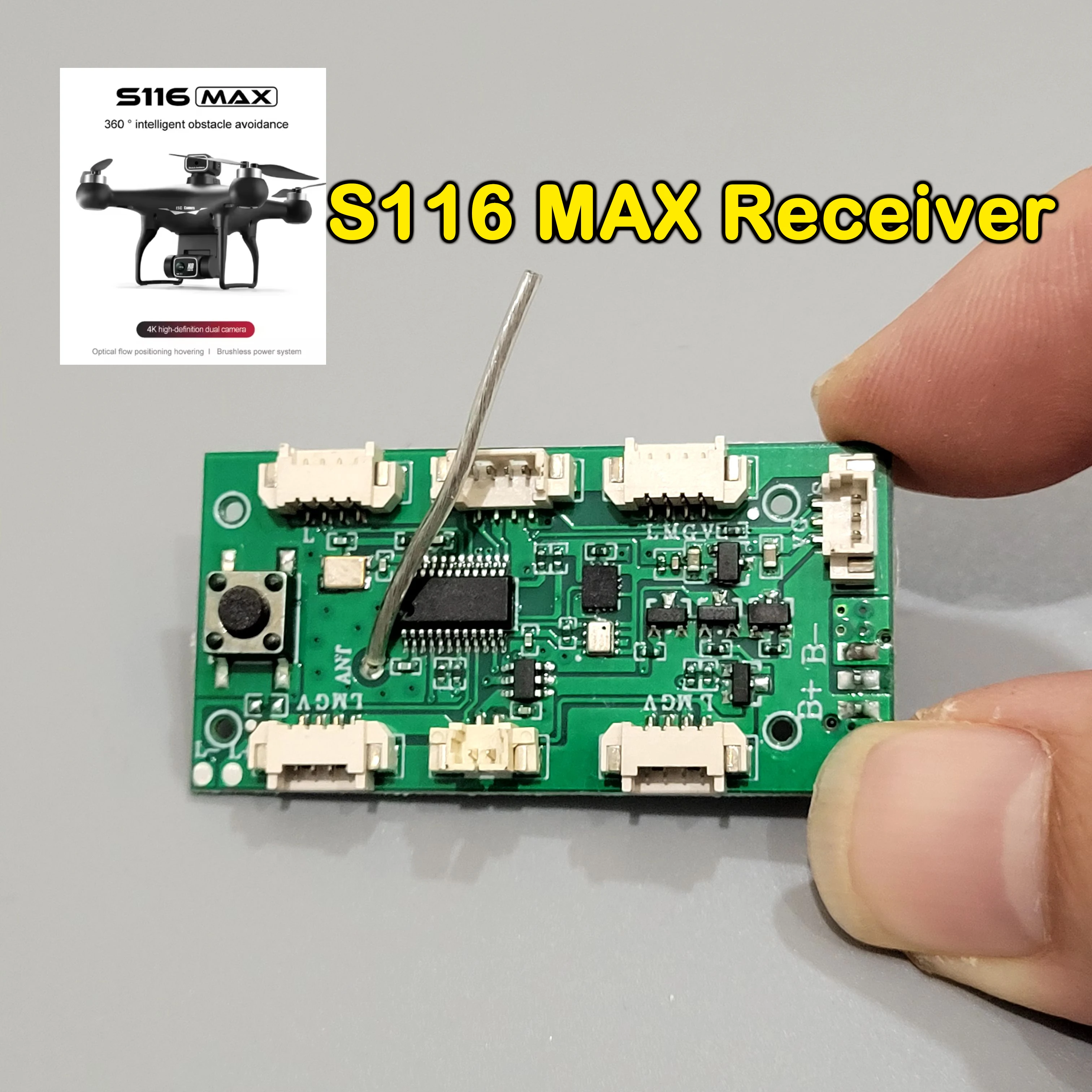 S116 MAX Drone Original Receiver Board Spare Part CY-MDD-S116-RX MotherBoard Circuit Board for S116MAX Drone Accessory