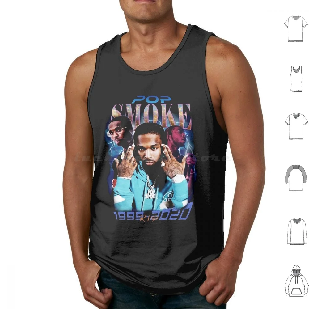 

Pop Rapper Rest In Peace Vintage Tank Tops Print Cotton Rap Smoke Music Smoking Meet The Woo Long Live Long Live The Woo