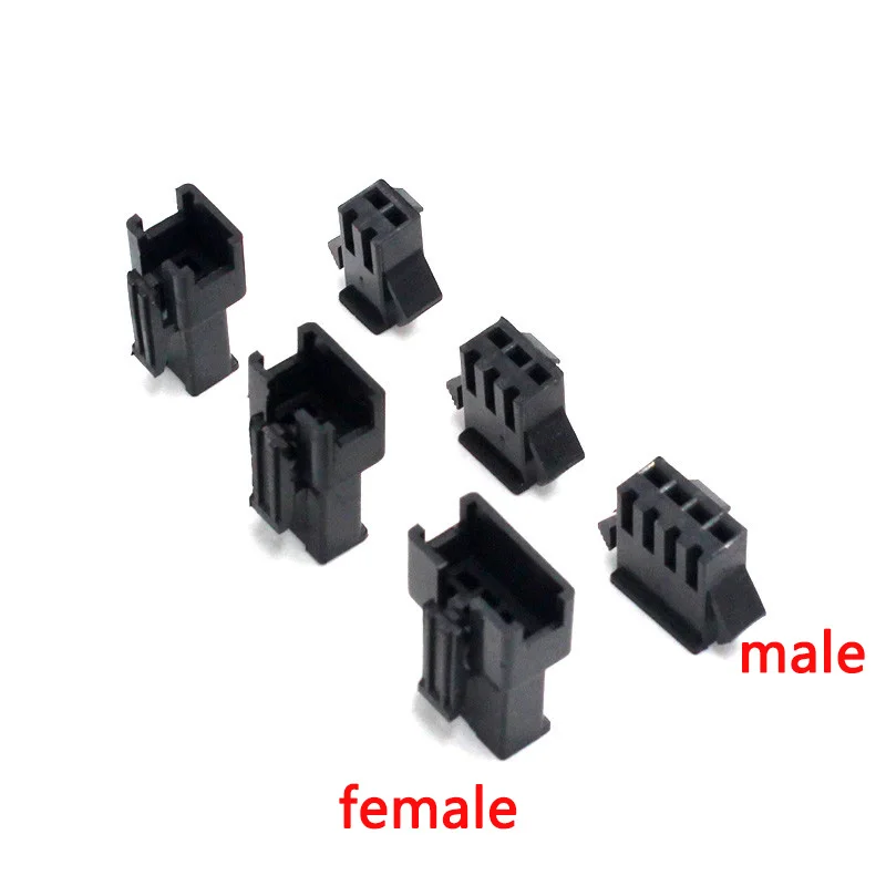 JST SM Terminals Connector Plug 2/3/4/5/6/7/8/9/12p Pin Pitch 2.54MM Female and Male Housing + Terminals SM-2P JST SM2.54 10PCS