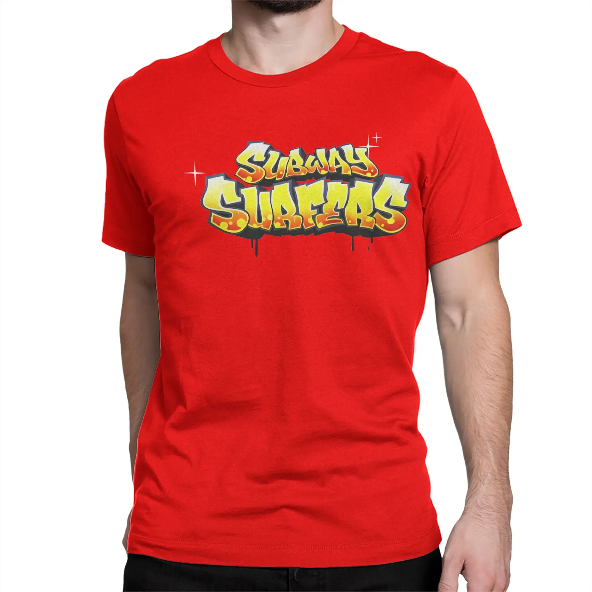 الرجال النساء تي شيرت مترو الانفاق سيرفرز شعار لعبة خمر 100% القطن تي شيرت الباركور الرياضة تي شيرت الجولة الرقبة بلايز الجرافيك المطبوعة #2