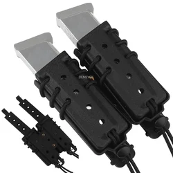 Molle 9MM Magazine Pouches Tactical Wargame Shooting Quick Pull Double Magazine Holder Case Hunting Waist Mag Carrier