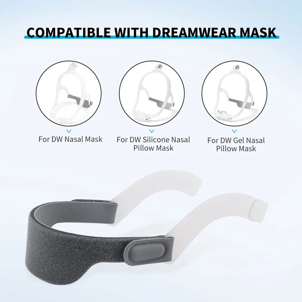 Paquete  2 cómodas correas para la cabeza con accesorios  repuesto para Dreamwear, kit  cubierta  correa ajustable y sua