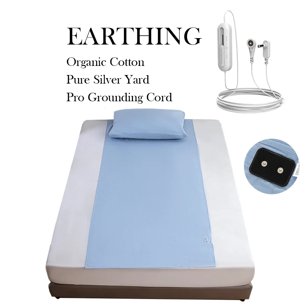 Grounding  Flat  sheet conductive Silver Fiber Earthing sheet  Earth Connected Pro grounded cord remove dirty electricity