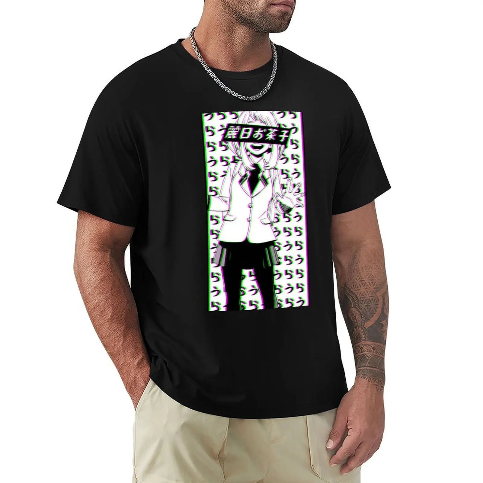 URARAKA OCHACO - SAD JAPANESE ANIME AESTHETIC T-Shirt Non-Shrink Basic Cotton T-Shirt