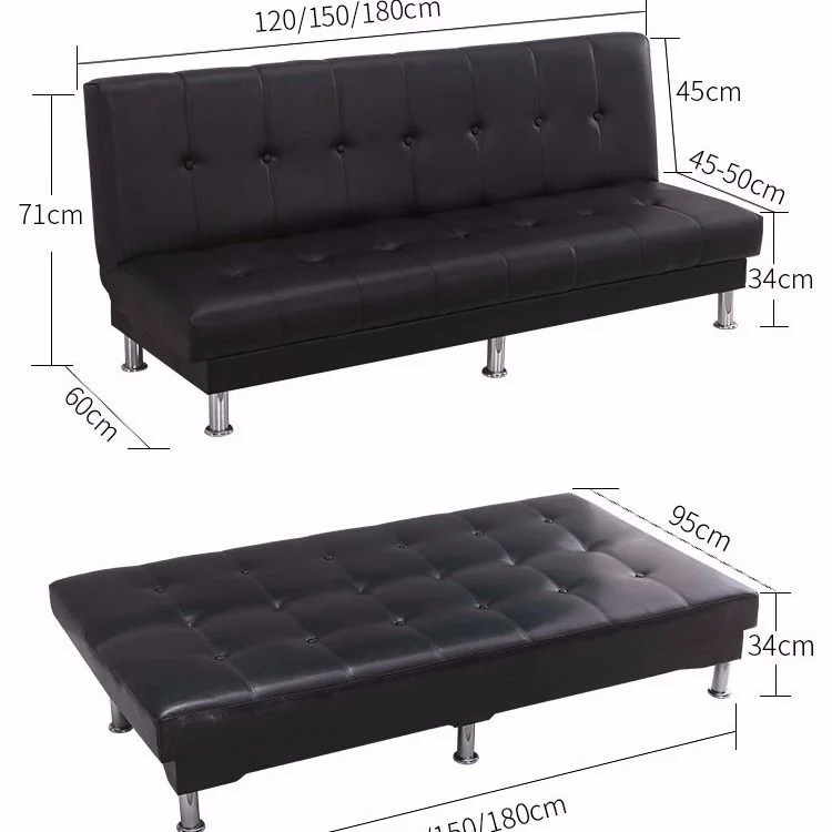 Extra-narrow folding sofa bed special for barber shop sofa waiting chair and hairdresser\'s lounge area