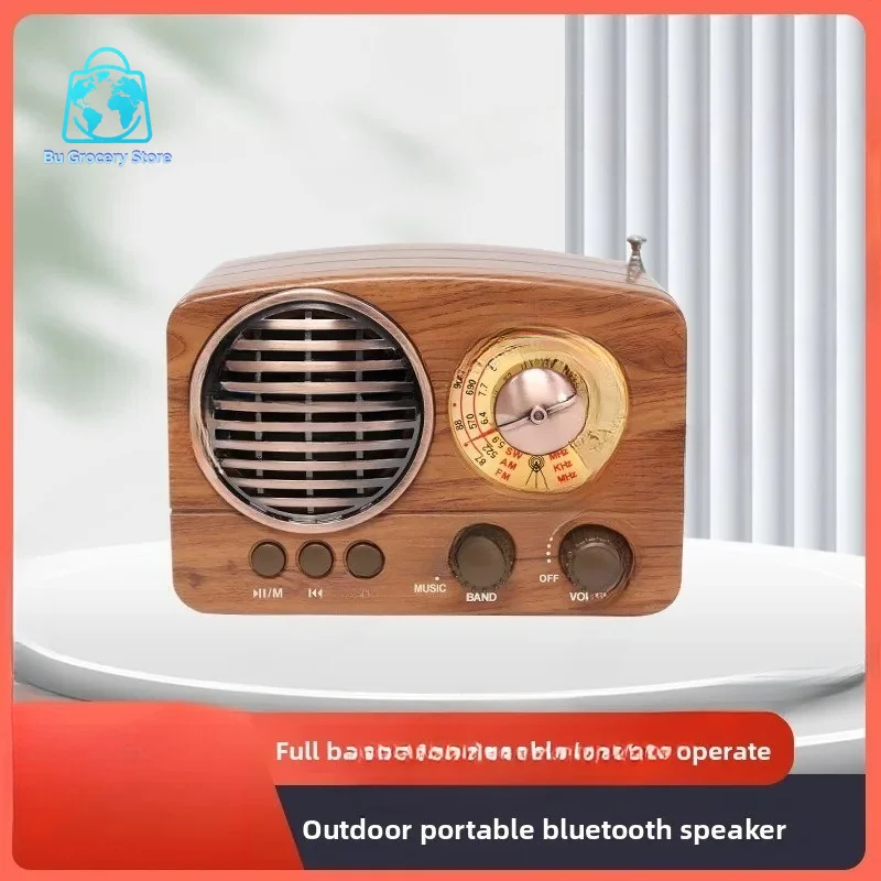 New Retro Professional Radio Full Wave Elderly Portable Player Bluetooth Speaker Plug-in Card Computer Stereo