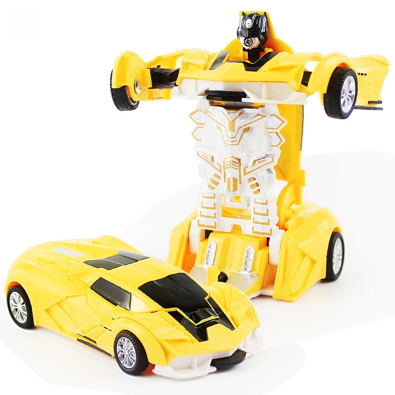 One-key Automatic Transform Robot Car Model Toy for Boys Children Plastic Funny Action Figures Deformation Vehicles Car Kid