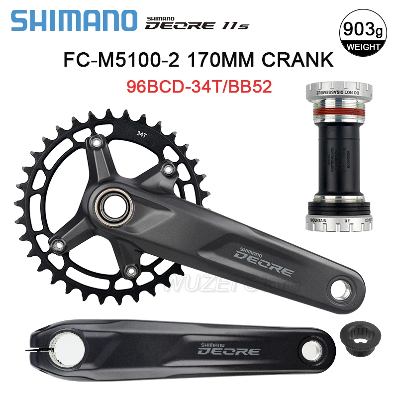 オリジナルシマノ DEORE FC M5100 クランクセット 1x11 スピード MTB