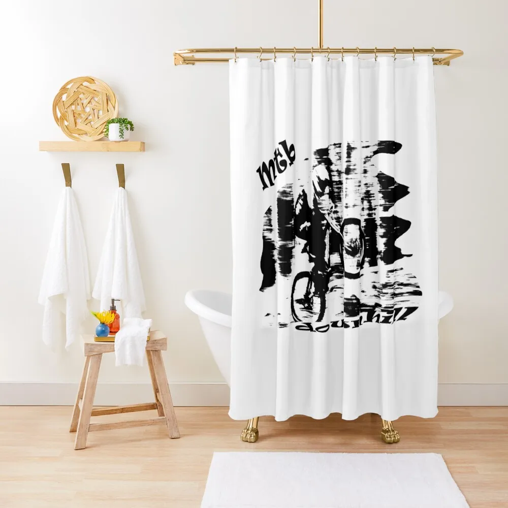 

mtb downhill mountain bike Shower Curtain Toilet Accessories Bathroom Modern Accessory Bathrooms Curtain