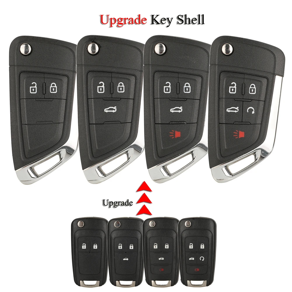 

jingyuqin Upgrade Remote Car Key Shell For Chevrolet Cruze Epica Camaro Impala Malibu Orlando Aveo Trax Equinox Modified Cover