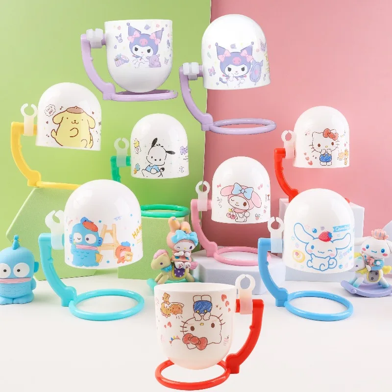 Новая чашка для ополаскивания детской категории Sanrio Hellokitty Kawaii, функция для мытья в детском саду, вращающаяся чашка с фильтром для воды для предотвращения падения