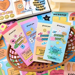 20Pcs Cute Korean Sticker Book DIY Collage Hand Account Material Scrapbooking Diary Album Journal Kawaii School Stationery