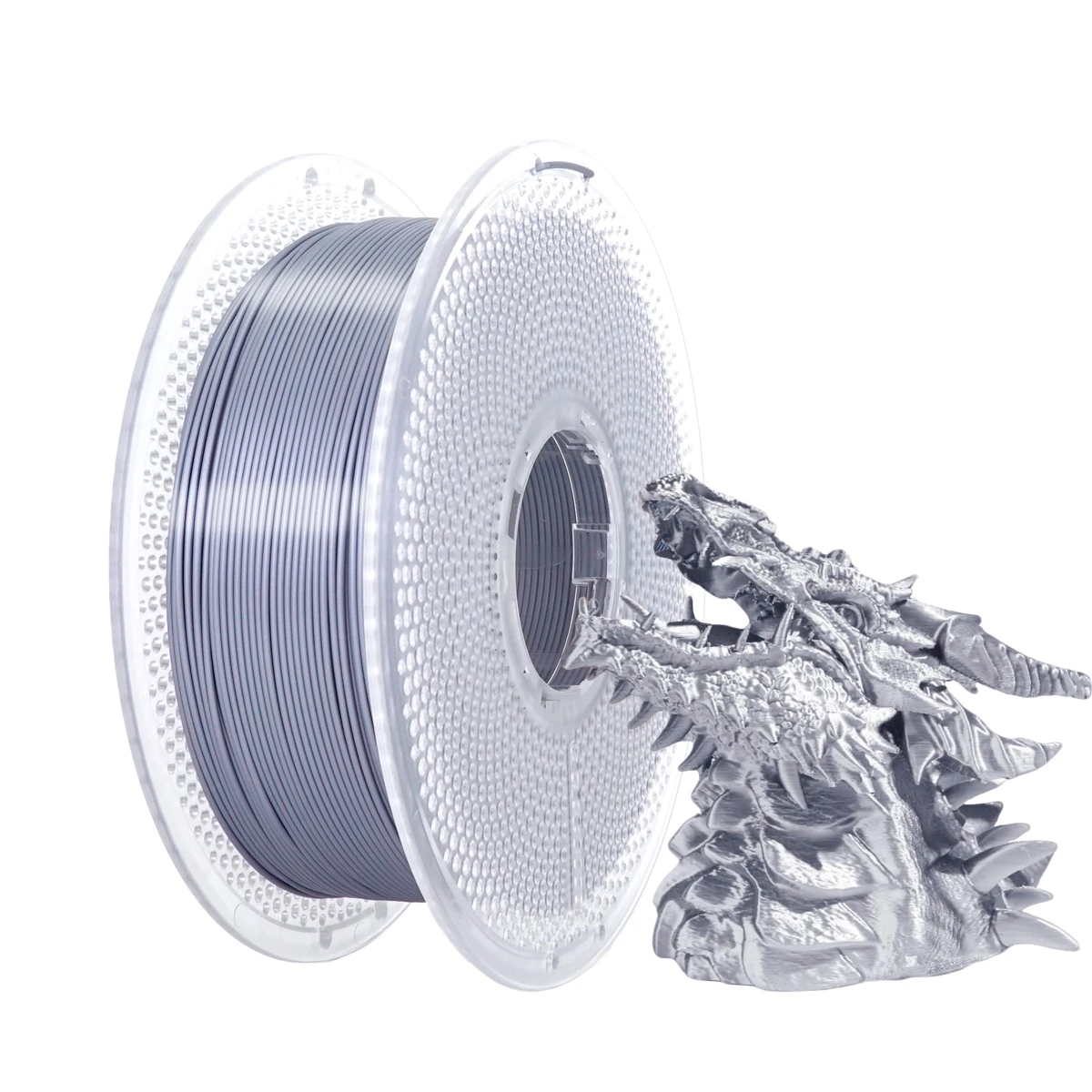 

Шелковая нить PLA+ 1,75 мм для 3D-принтеров, 1 кг (2,2 фунта) Нить для 3D-принтера PLA, точность размеров 1,75 мм +/- 0,02 мм, серебро