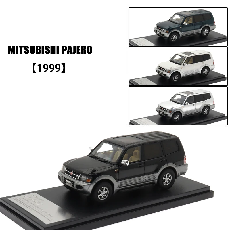 نموذج سيارة بمقياس 1/43 لميتسوبيشي باجيرو (1999) إصدار نموذج من الراتنج ألعاب سيارات عالية المحاكاة لجمع الهدايا