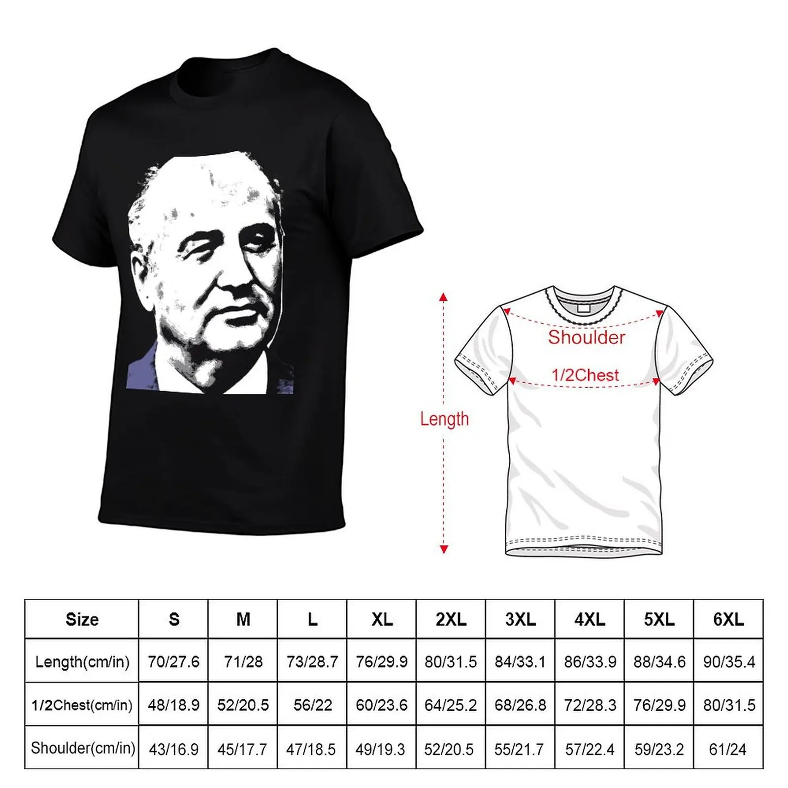 Mikhail Gorbachev-2 T-Shirt vintage anime shirt cotton graphic tees Aesthetic clothing outfits for men