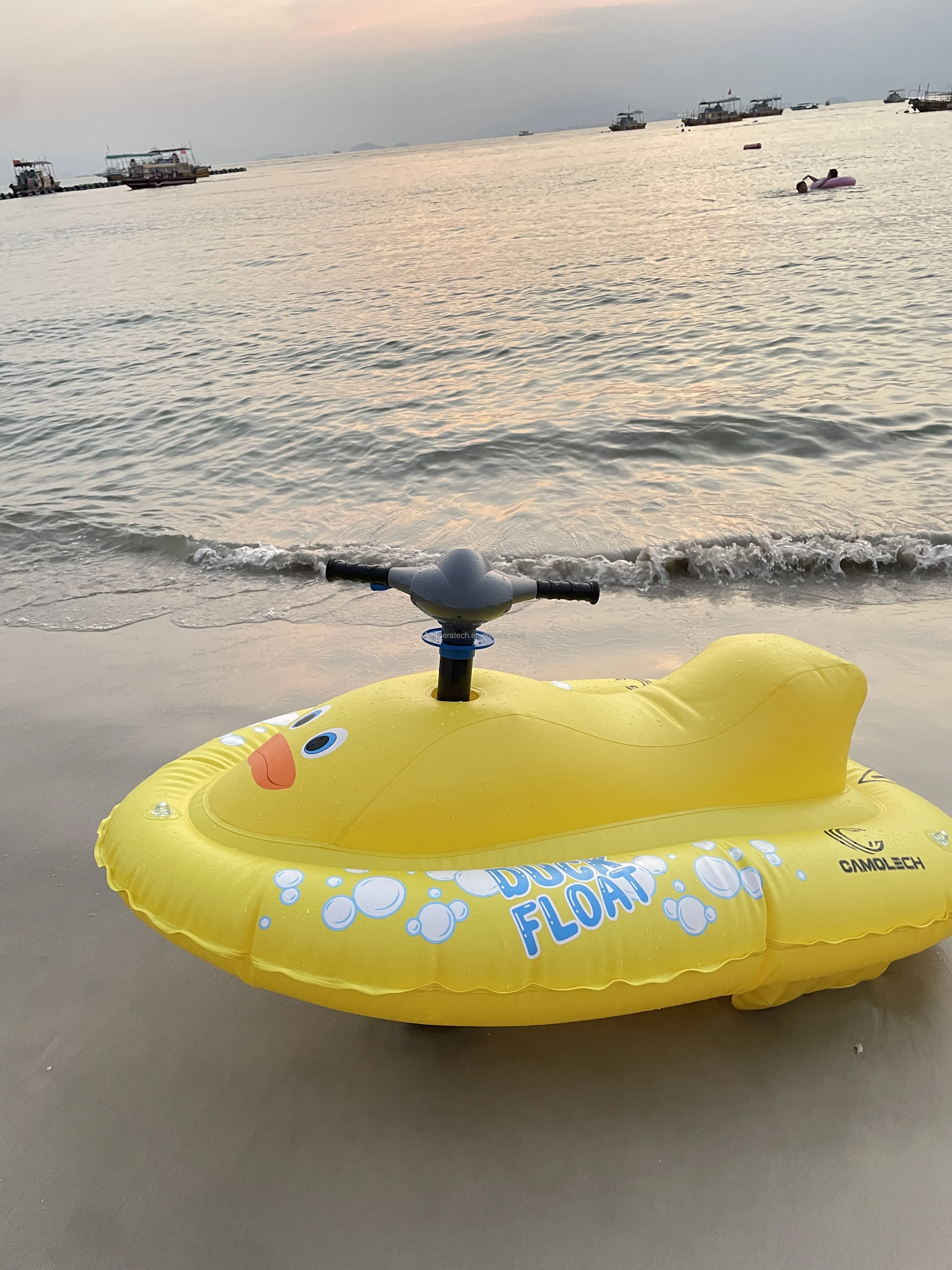 GCAMOLECH Swimming Pool Electric Motors Motorboat Water Inflatable Floating Toy Jet Ski Pool Toys Electric Boat for Adults Kids view 5