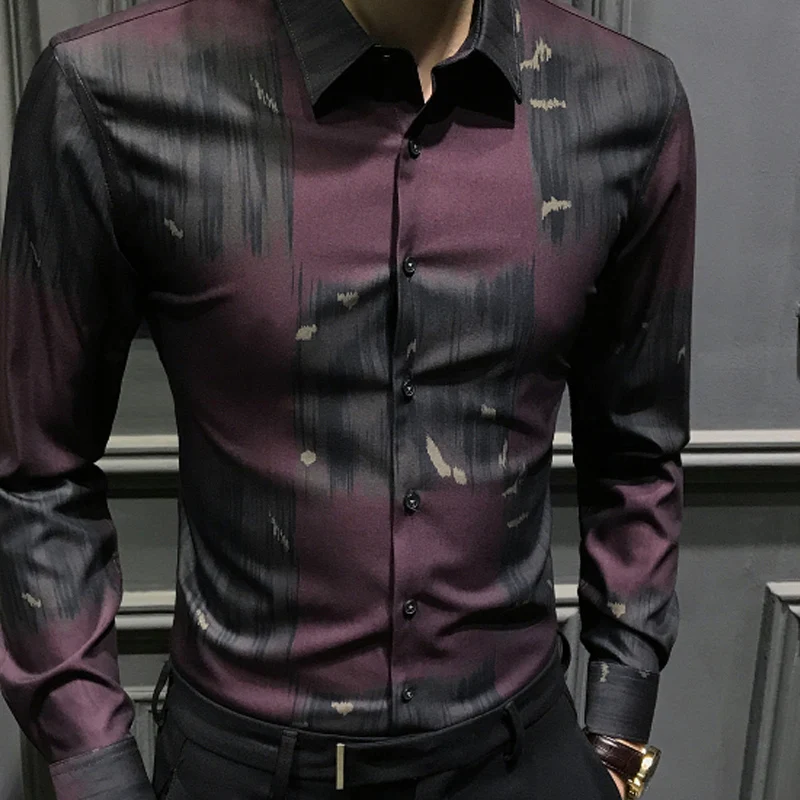 Autumn Handsome Long Sleeved Shirts Men's 2024 New Vintage Slim Fit High-end Casual Y2K Business High-end Men's Style Cardigan